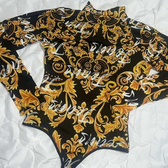 New baroque black and gold bodysuit - Picture 4 of 4